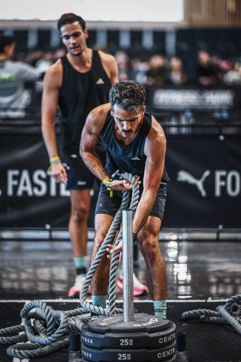 Dr Alexandre Hage competing in a Hyrox race